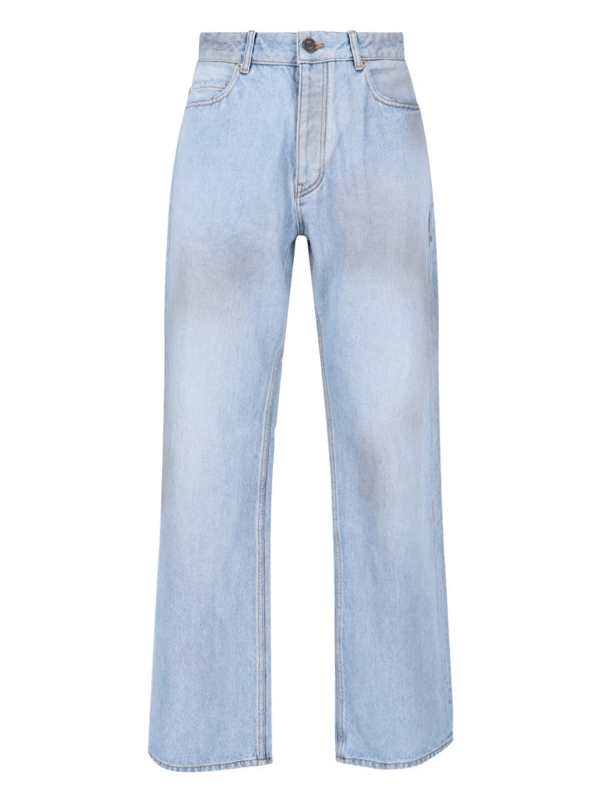 Balenciaga Deconstructed Light Blue Denim Jeans