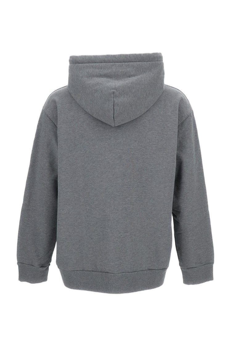 Mm6 By Maison Margiela Boxy Fit Cotton Hoodie With Drawstring Hood And Kangaroo Pockets
