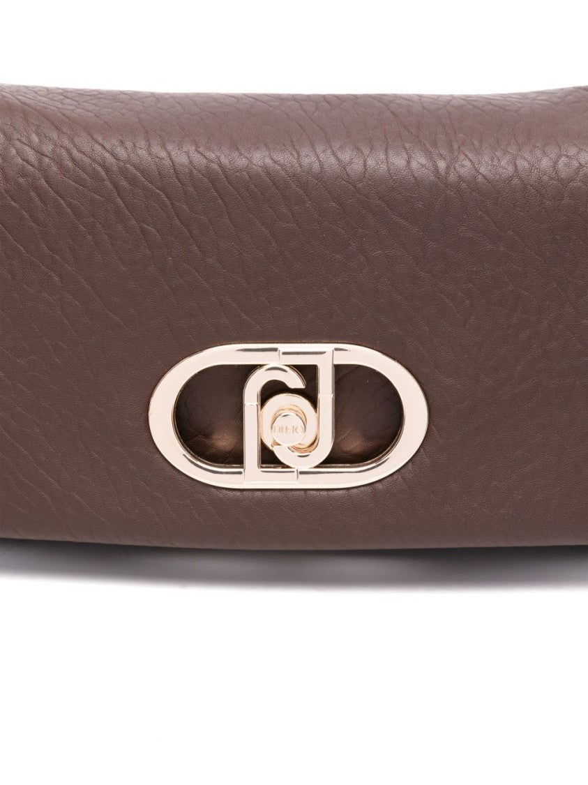 Liu Jo Textured Dark Brown Shoulder Bag