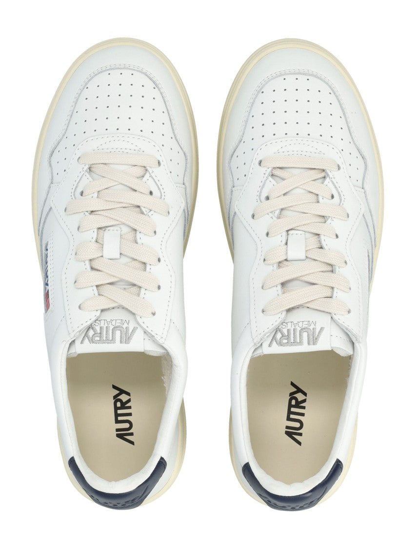 Autry Medalist Leather Low Sneakers White Space