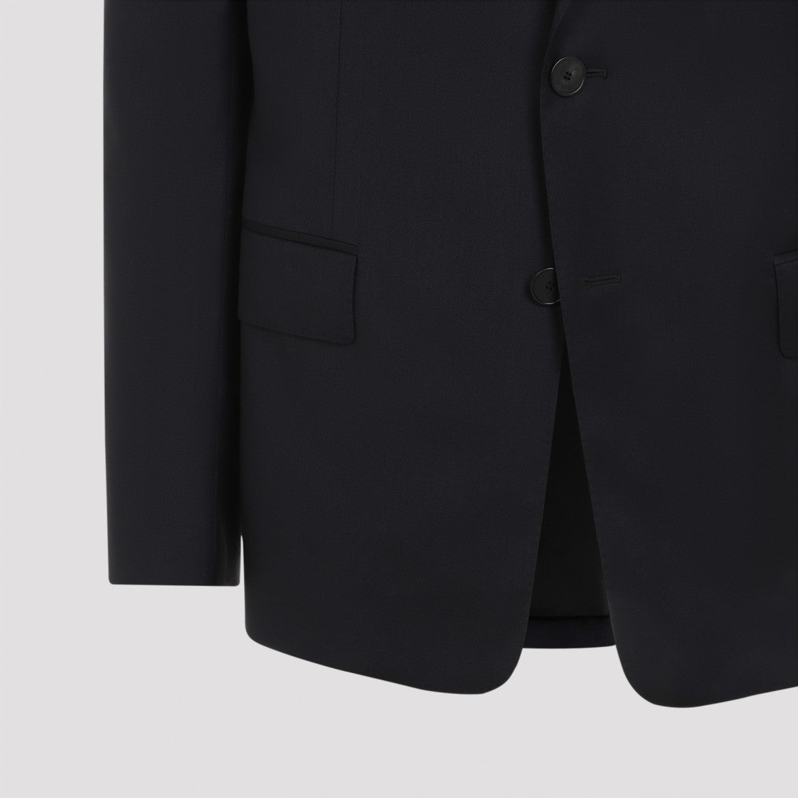 Lanvin Single Breasted Tailored Navy Blue Virgin Wool Jacket