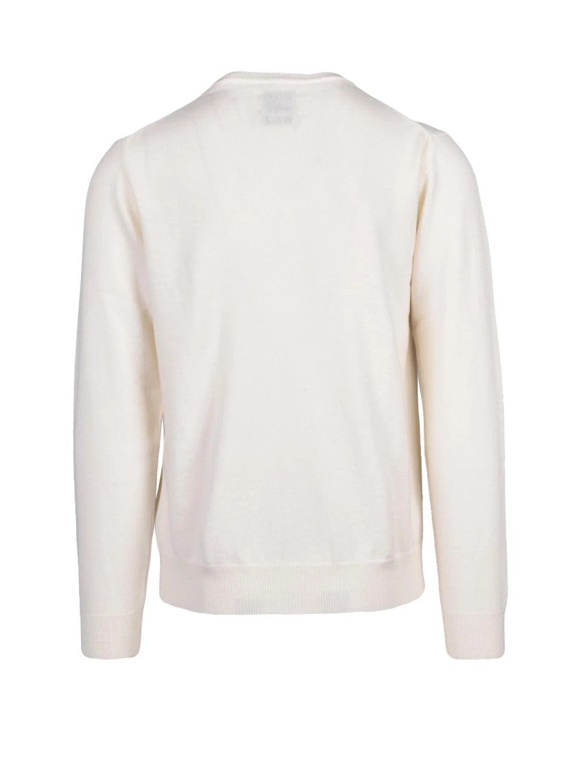 Gant Classic Crewneck Pullover In Premium White Wool