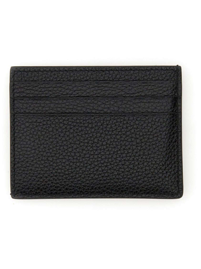 Tom Ford Textured Black Calf Leather Card Holder