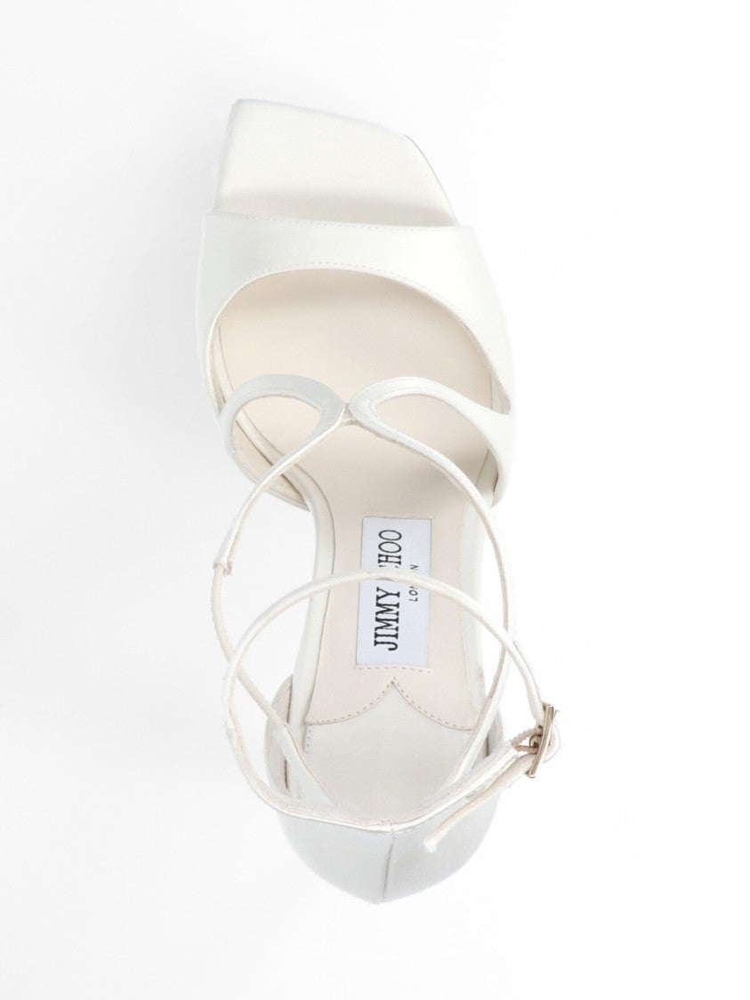 Jimmy Choo "Azia 95" Sandals White