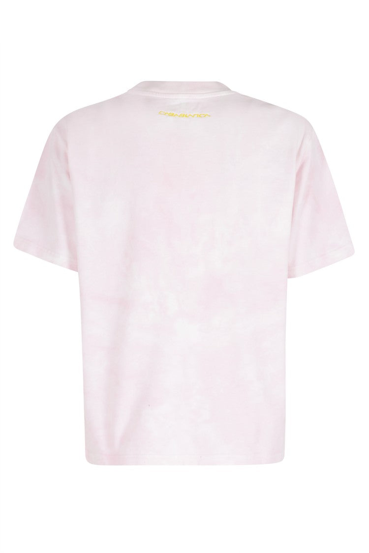 Casablanca Pink Classic Graphic-Printed Cotton T-Shirt