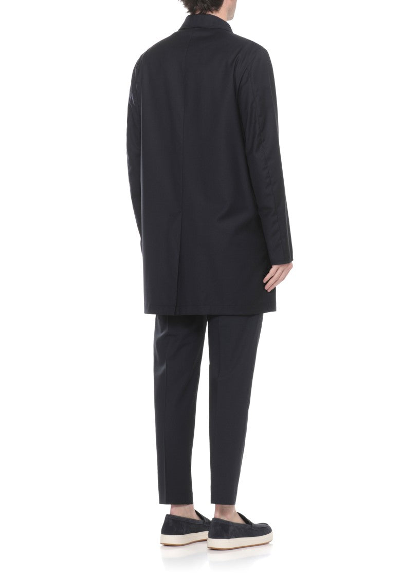 Montecore Dark Blue Wool Buttoned Jacket