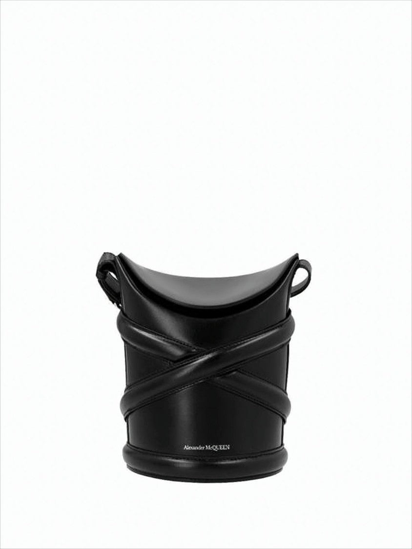 Alexander Mcqueen Structured Crossbody Bag With Unique Wrap-Around Strap Detail
