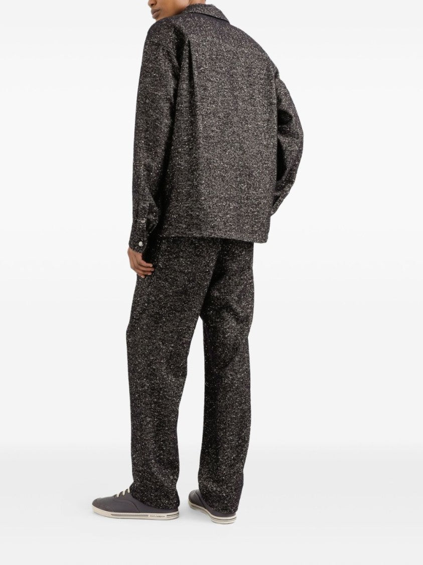 Dolce & Gabbana Textured Dark Grey Jogging Trousers