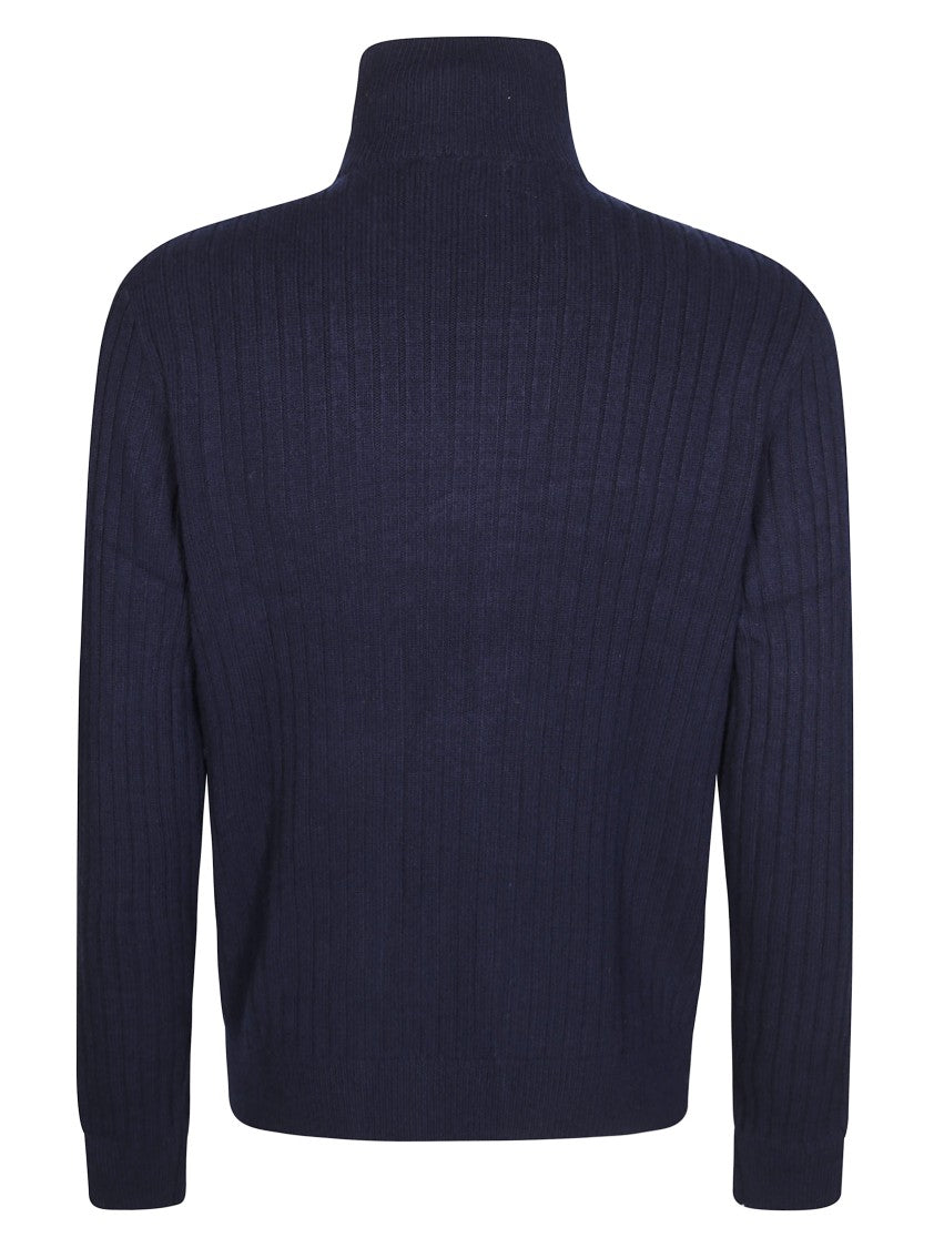 Polo Ralph Lauren Ribbed Knit Pullover With High Collar