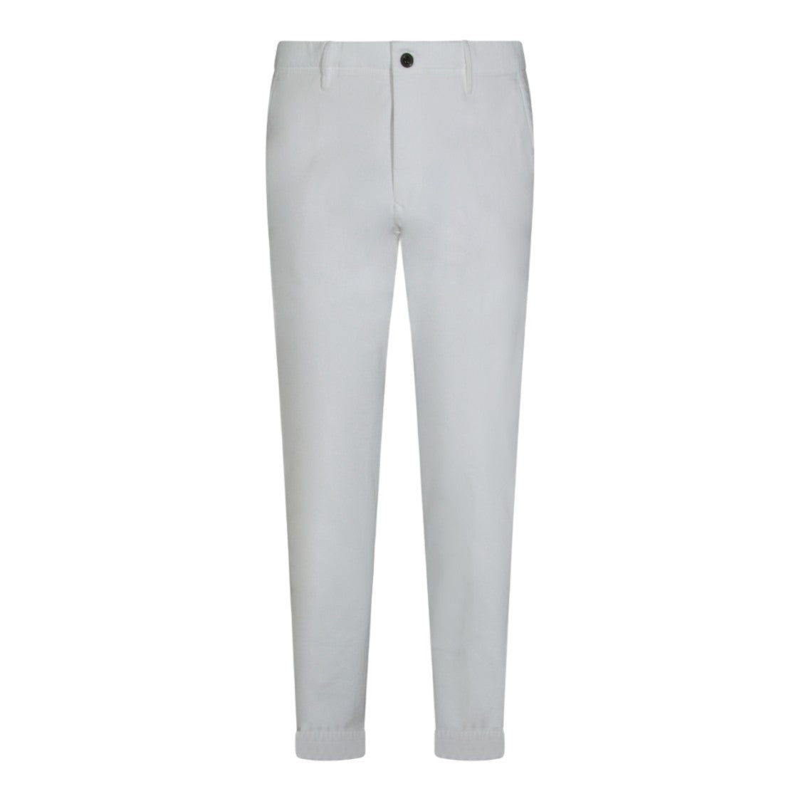 Incotex Tailored White Trousers With Classic Waistband And Refined Finish