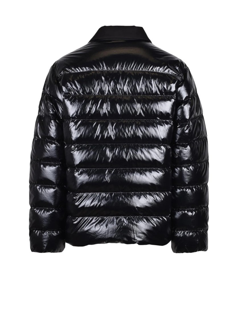 Moncler Genius Black Glossy Quilted Down Polyamide Jacket