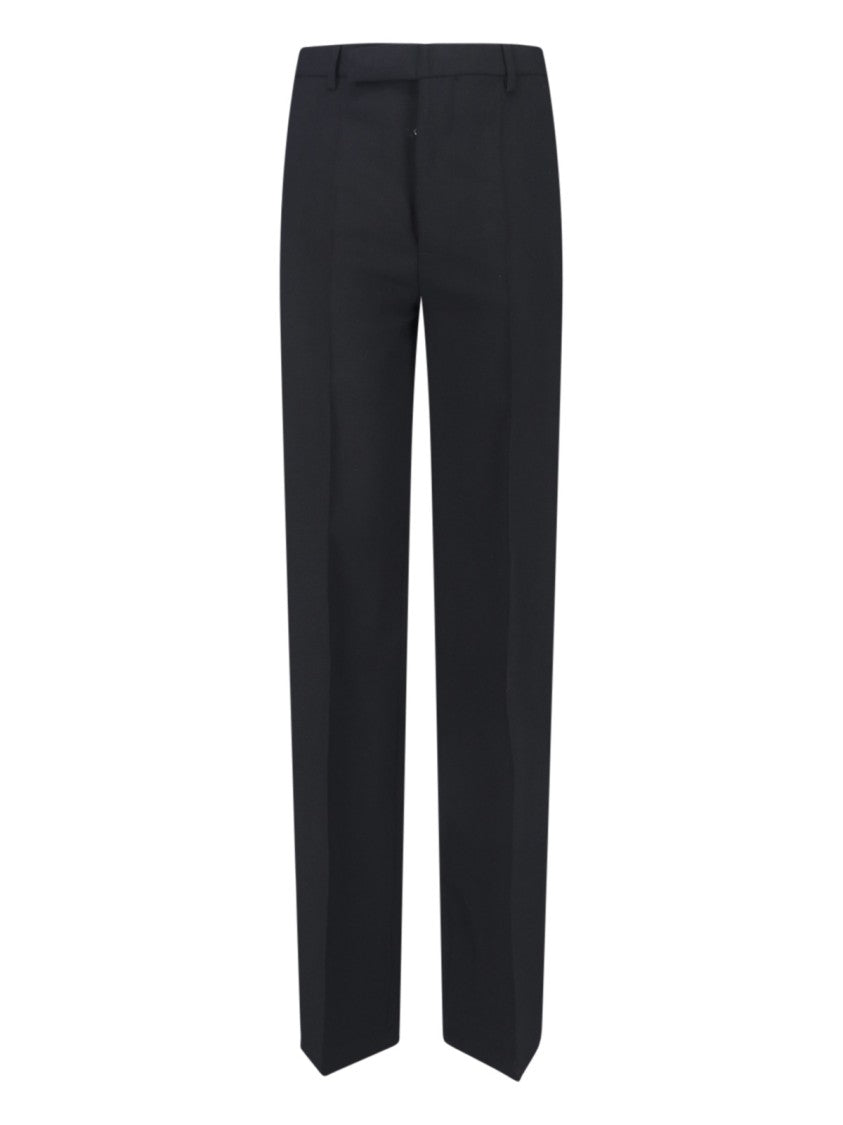 Rick Owens High-Waisted Pleated Trousers – Black
