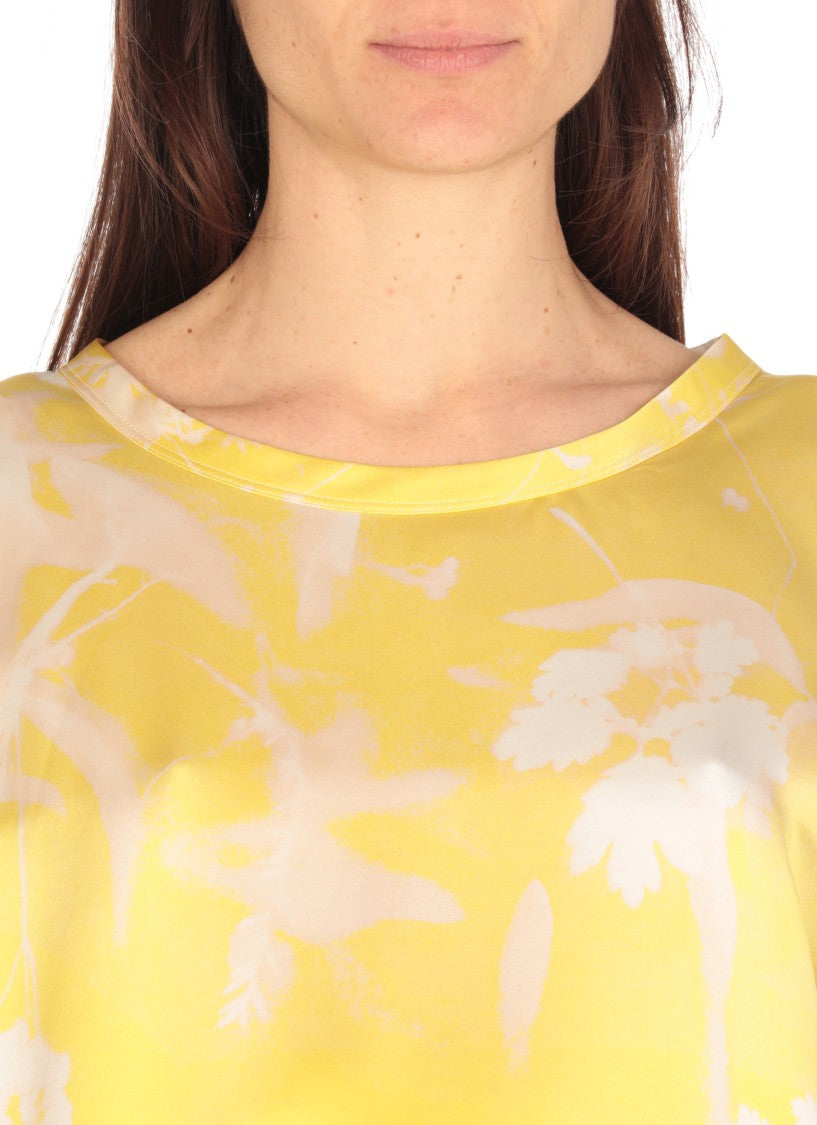 Fabiana Filippi Sleeveless Silk Top With Contrasting Color Pattern