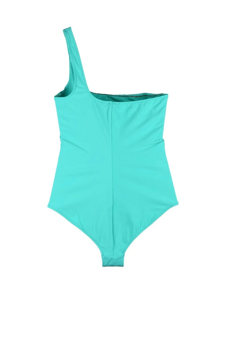 Sucrette One-Shoulder Green Swimsuit