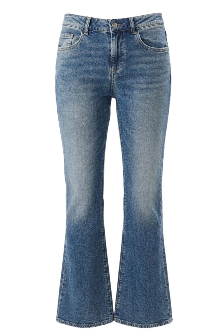 Icon Denim Blue Kendy Flared Cotton-Blend Jeans