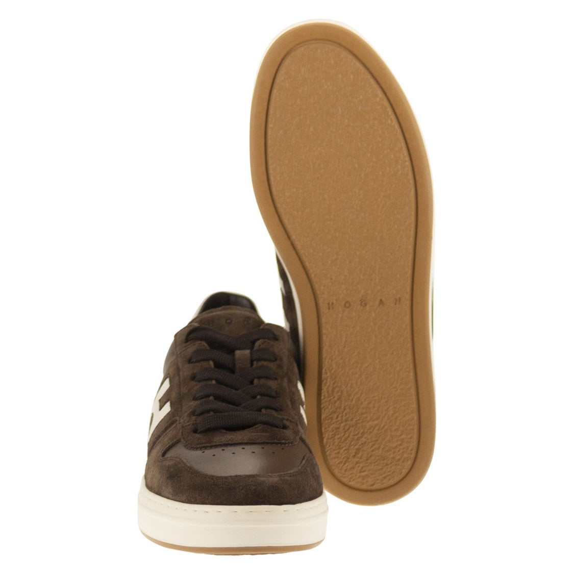 Hogan Lace-Up Sneakers With Iconic 'H' Logo And Elevated Sole
