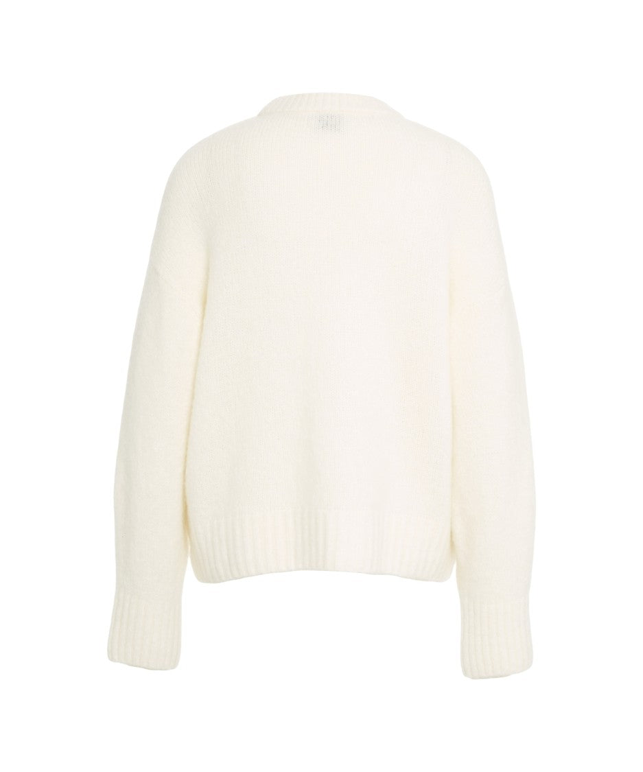 8Pm Relaxed Fit Knit Sweater With Ribbed Details