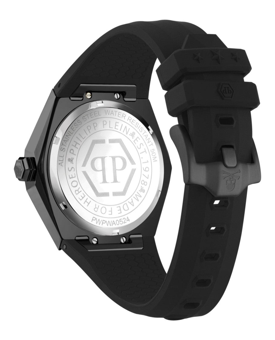 Philipp Plein Kull Spikes Crystal-Encrusted Black Watch