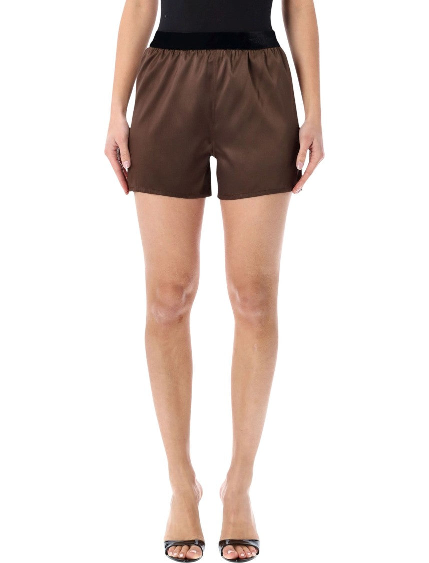 Tom Ford Stretch Silk Satin Pj Shorts