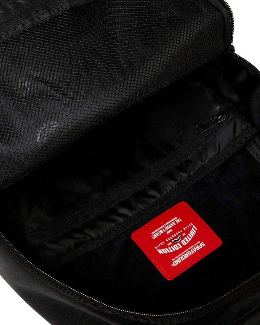 Sprayground Black Graphic Backpack With Ergonomic Design