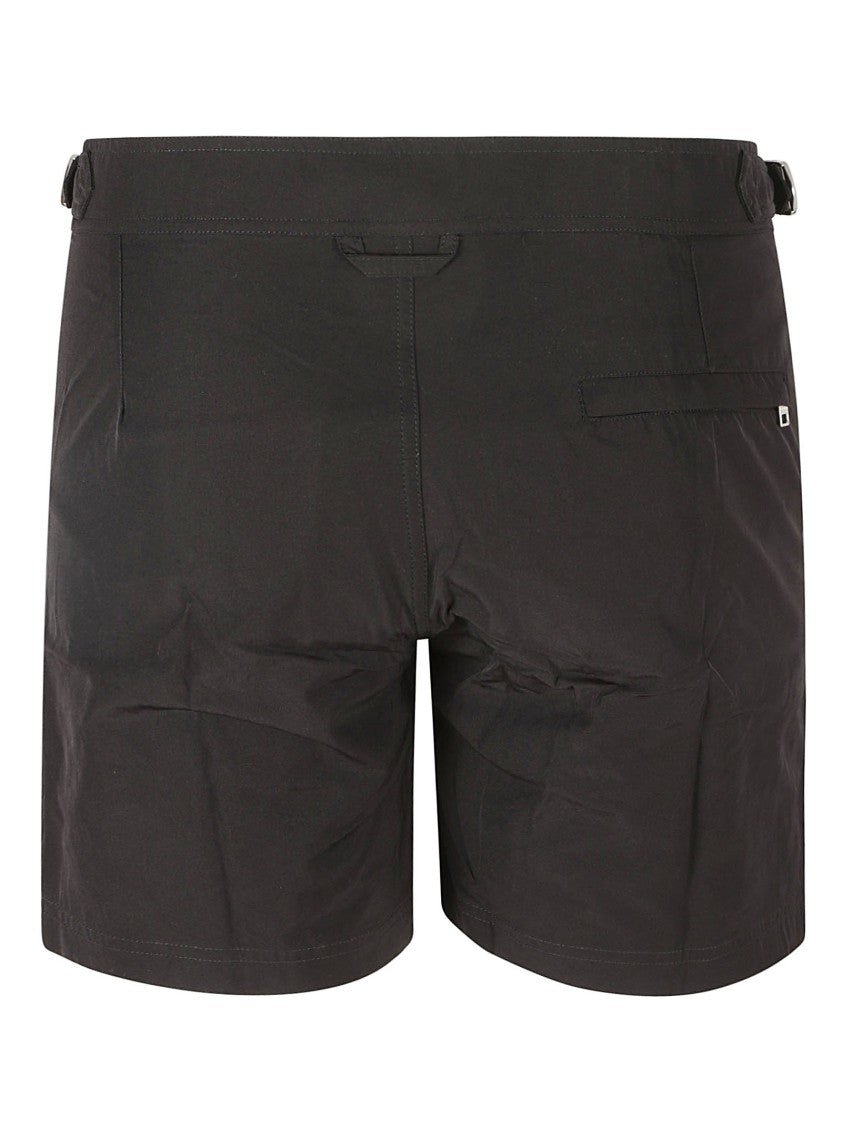 Alexander Mcqueen Tailored Black Shorts With Contrasting Embroidery