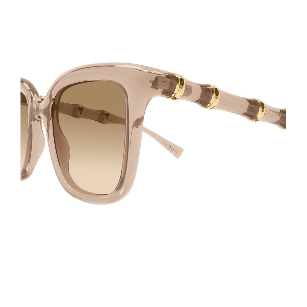 Gucci Butterfly-Shaped Transparent Acetate Sunglasses With Bamboo Motif Gg2058s Linea Sign