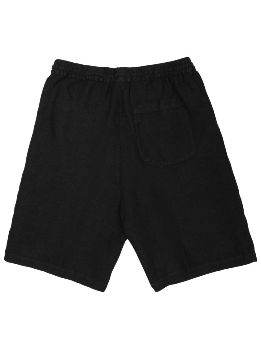 120% Lino Relaxed Fit Elastic Waistband Shorts