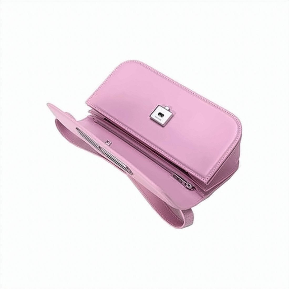 Balenciaga Rectangular Leather Crossbody Bag With Metallic Detail