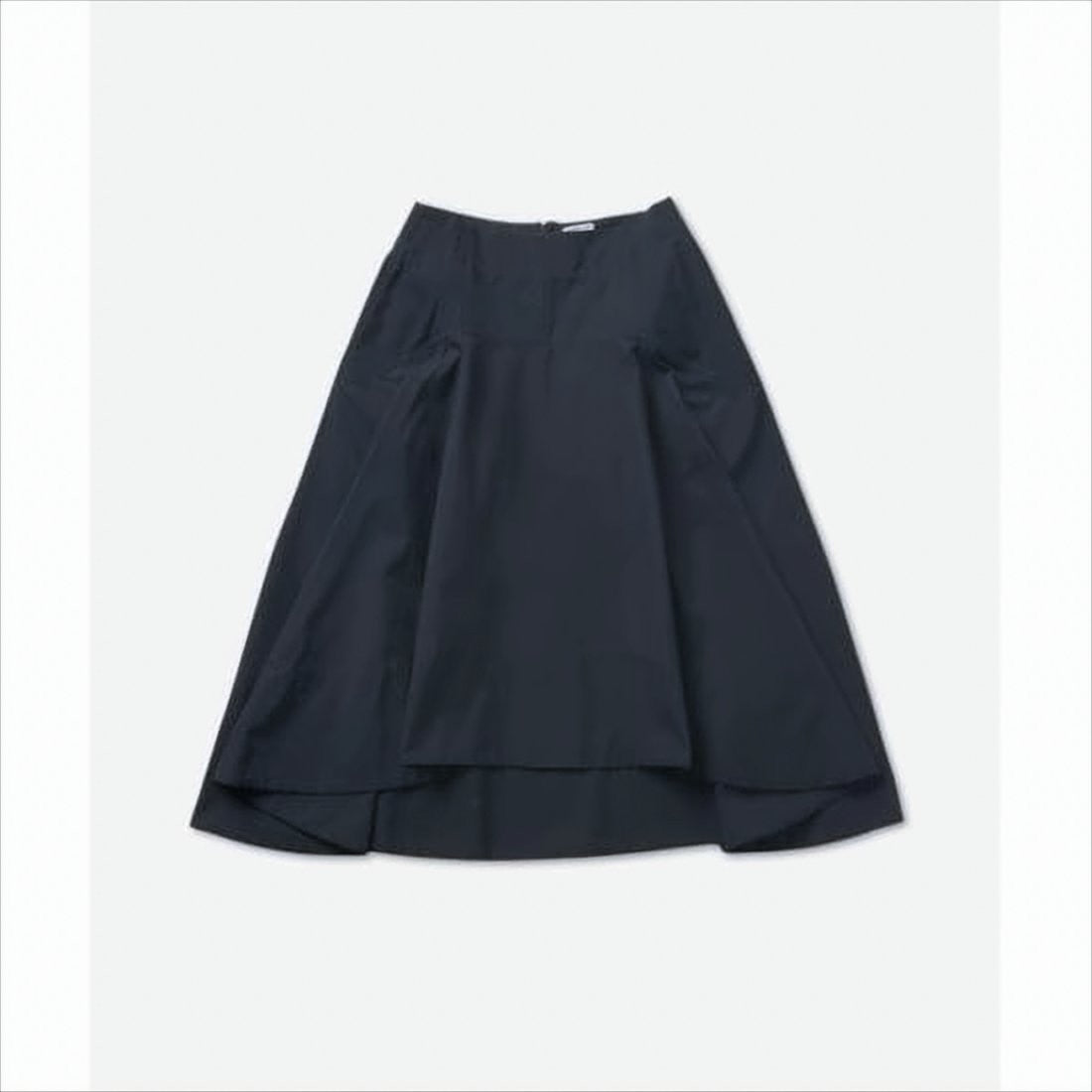 Bottega Veneta Flared Black Midi Skirt With Panel Detailing And Concealed Zipper