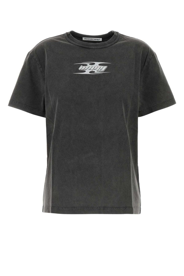 T By Alexander Wang Dark Grey Cotton T-Shirt
