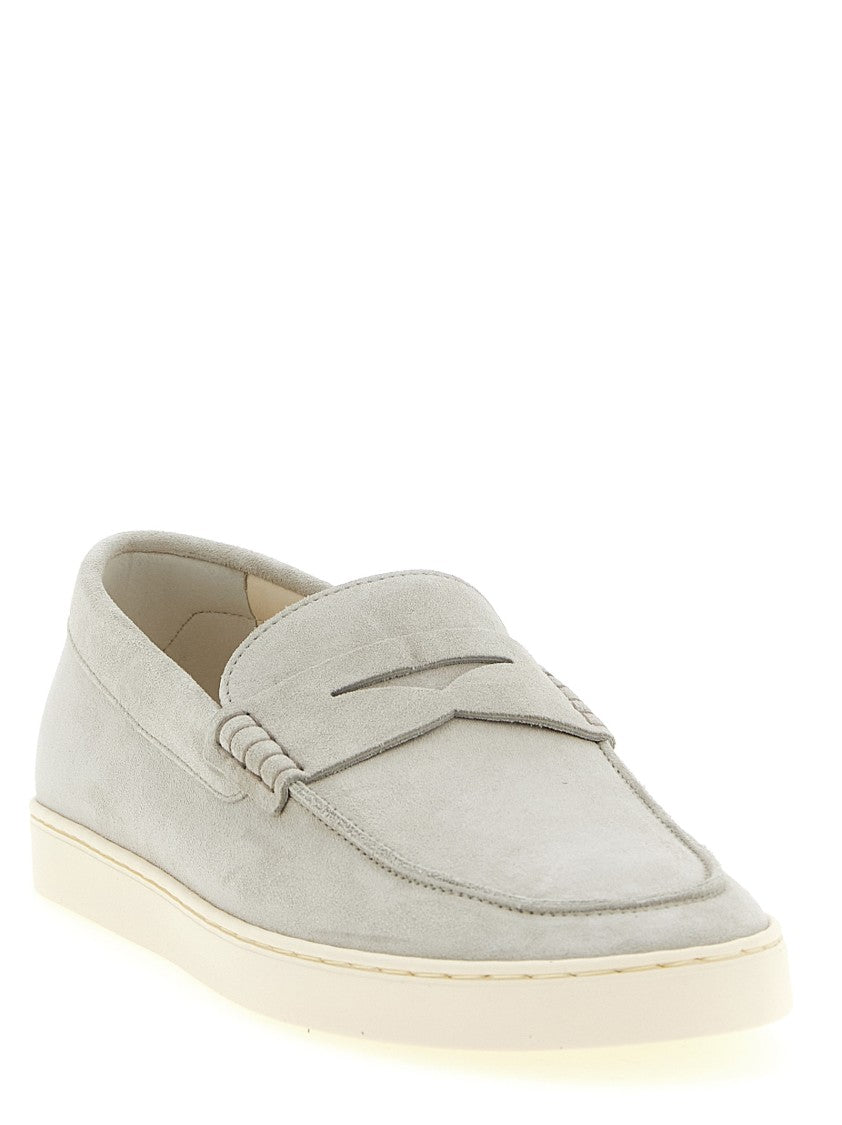 Brunello Cucinelli Suede Slip-On Loafers With Natural Latex Sole