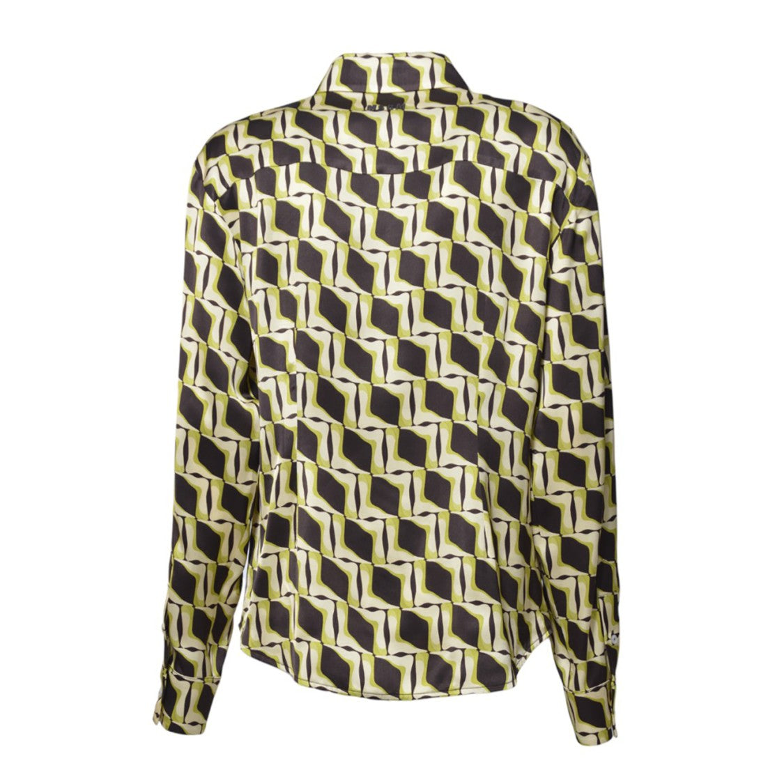 Msgm Multicolor Printed Viscose Satin Shirt