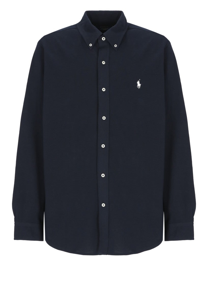 Polo Ralph Lauren Blue Long-Sleeved Button-Down Cotton Shirt