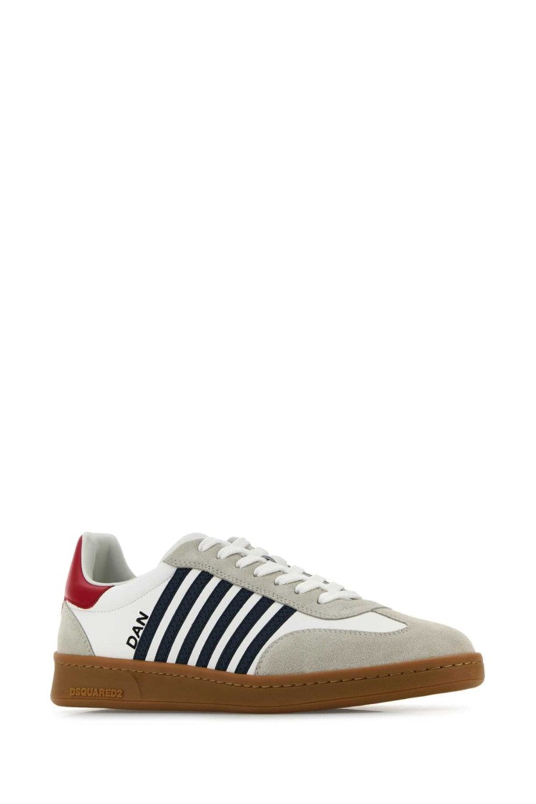 Dsquared2 White Leather Boxer Sneakers