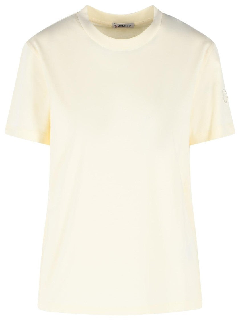 Moncler Cream Cotton T-Shirt