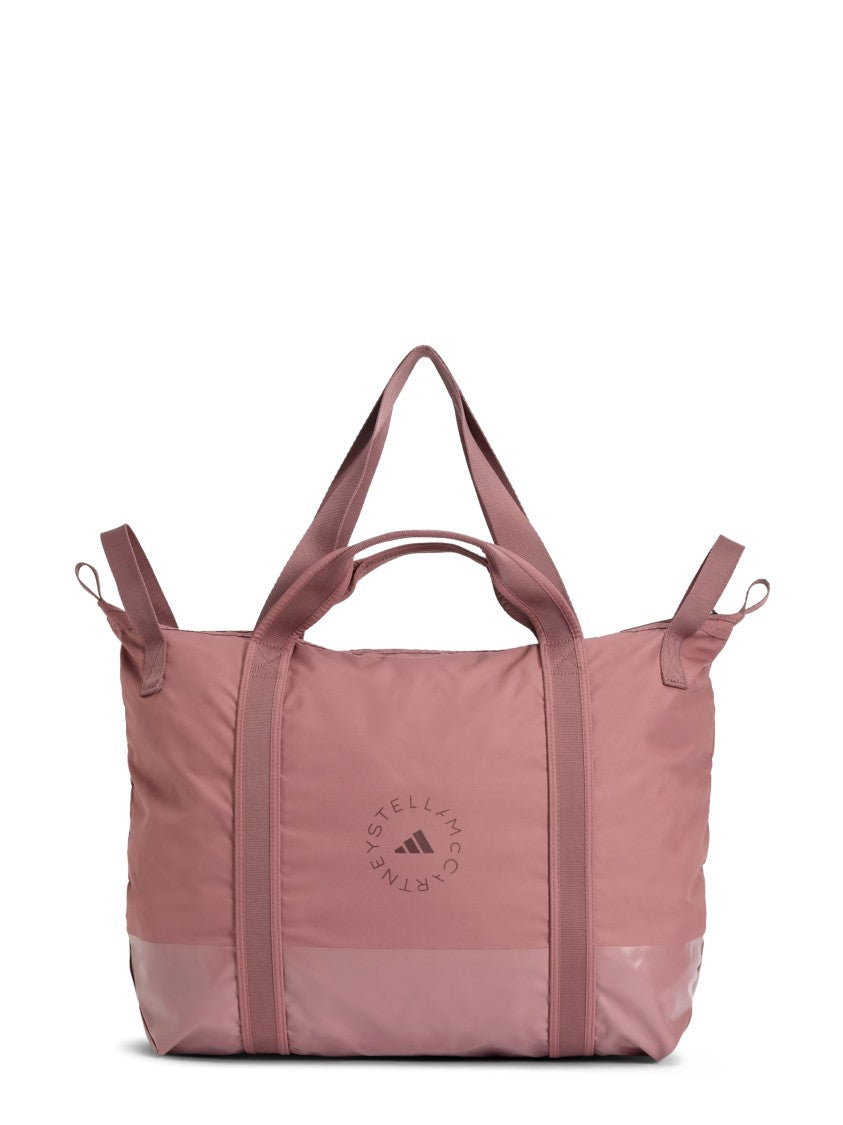 Adidas By Stella Mccartney Asmc Soft Pink Glossy Tote Bag