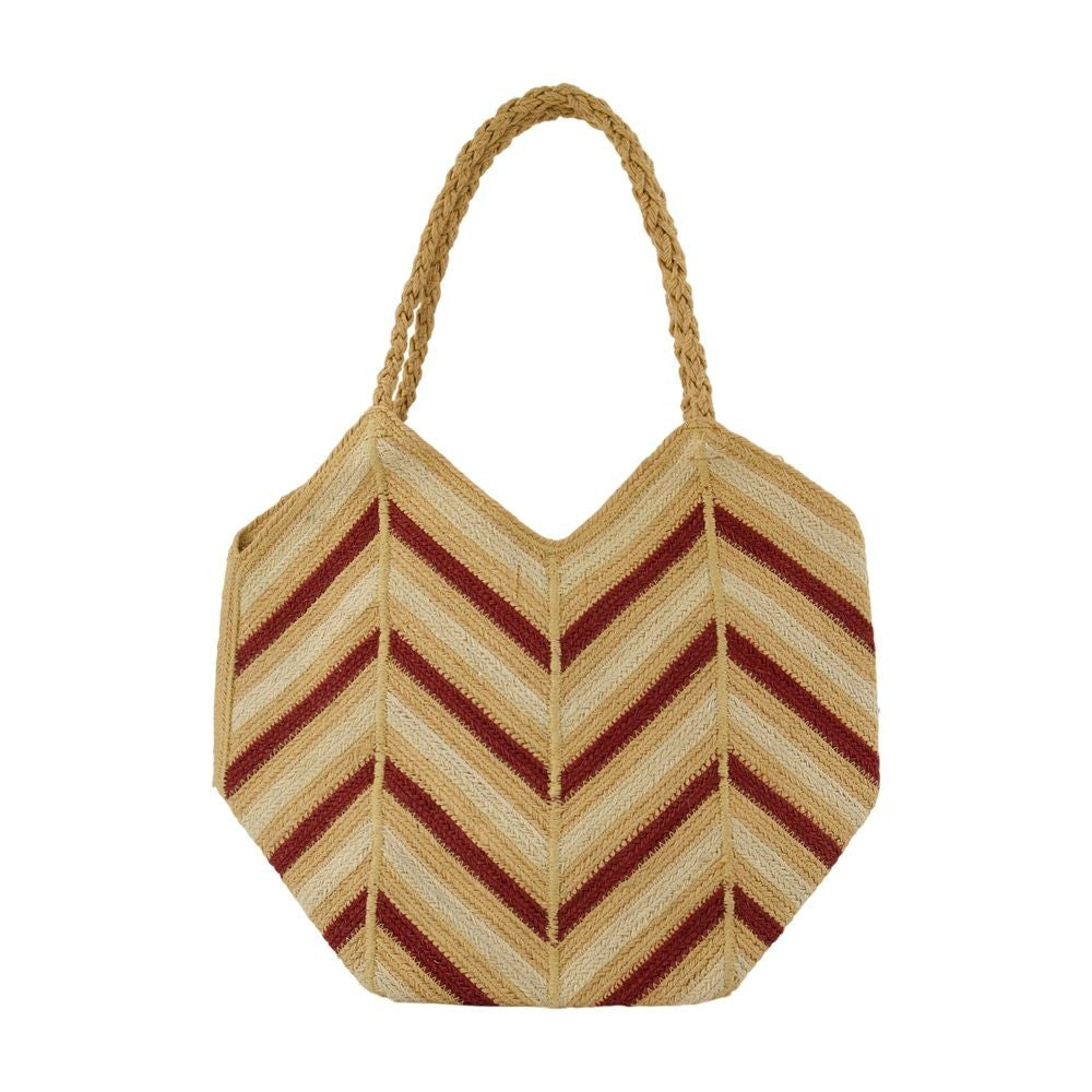 Vanessa Bruno Panier Shoulder Bag - Jute - Burgundy