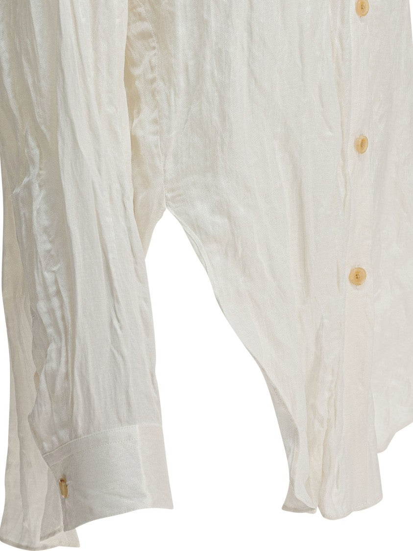 Khaite Relaxed Fit Textured Shirt With Classic Collar