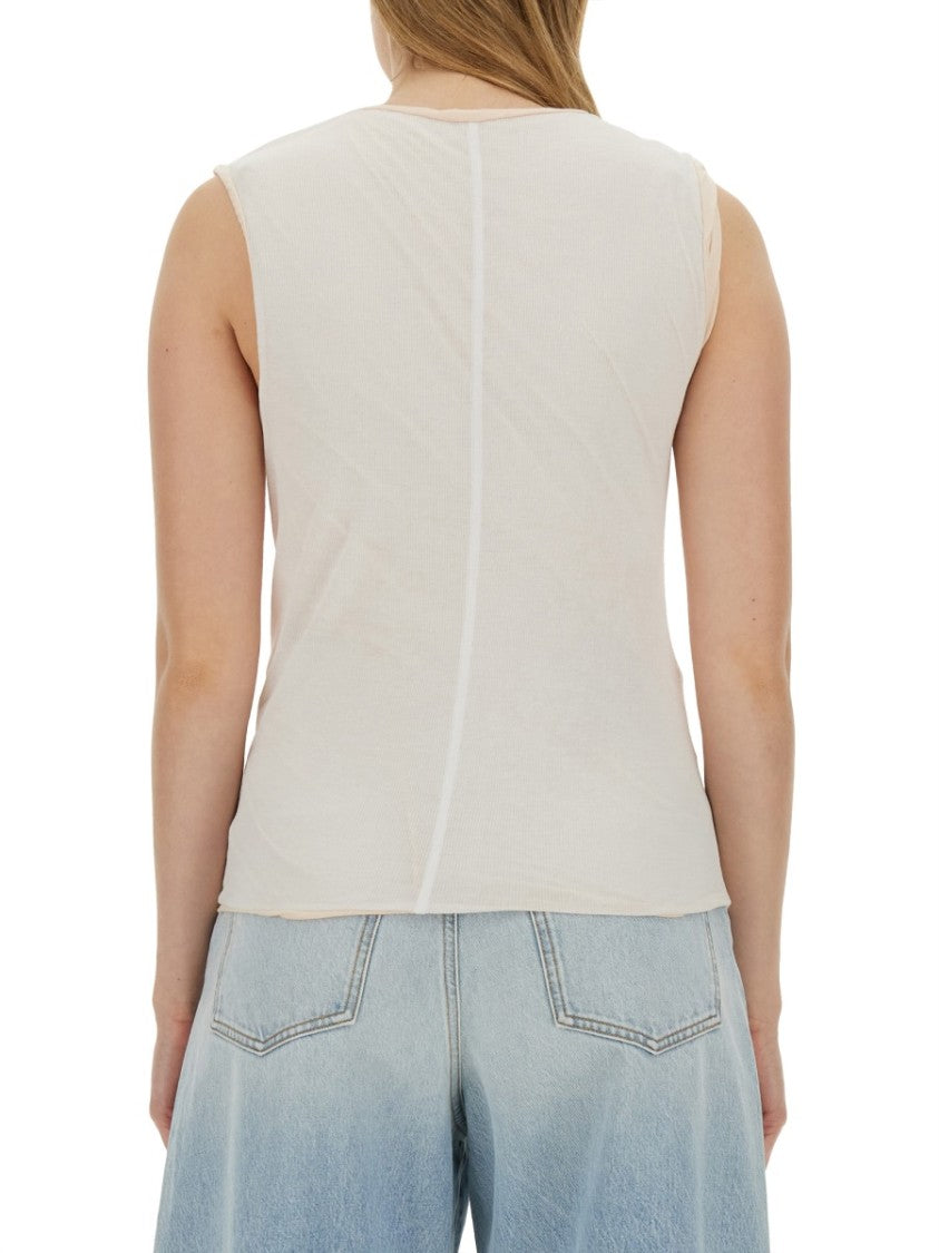 Sportmax Sleeveless Fitted Top With High Neckline