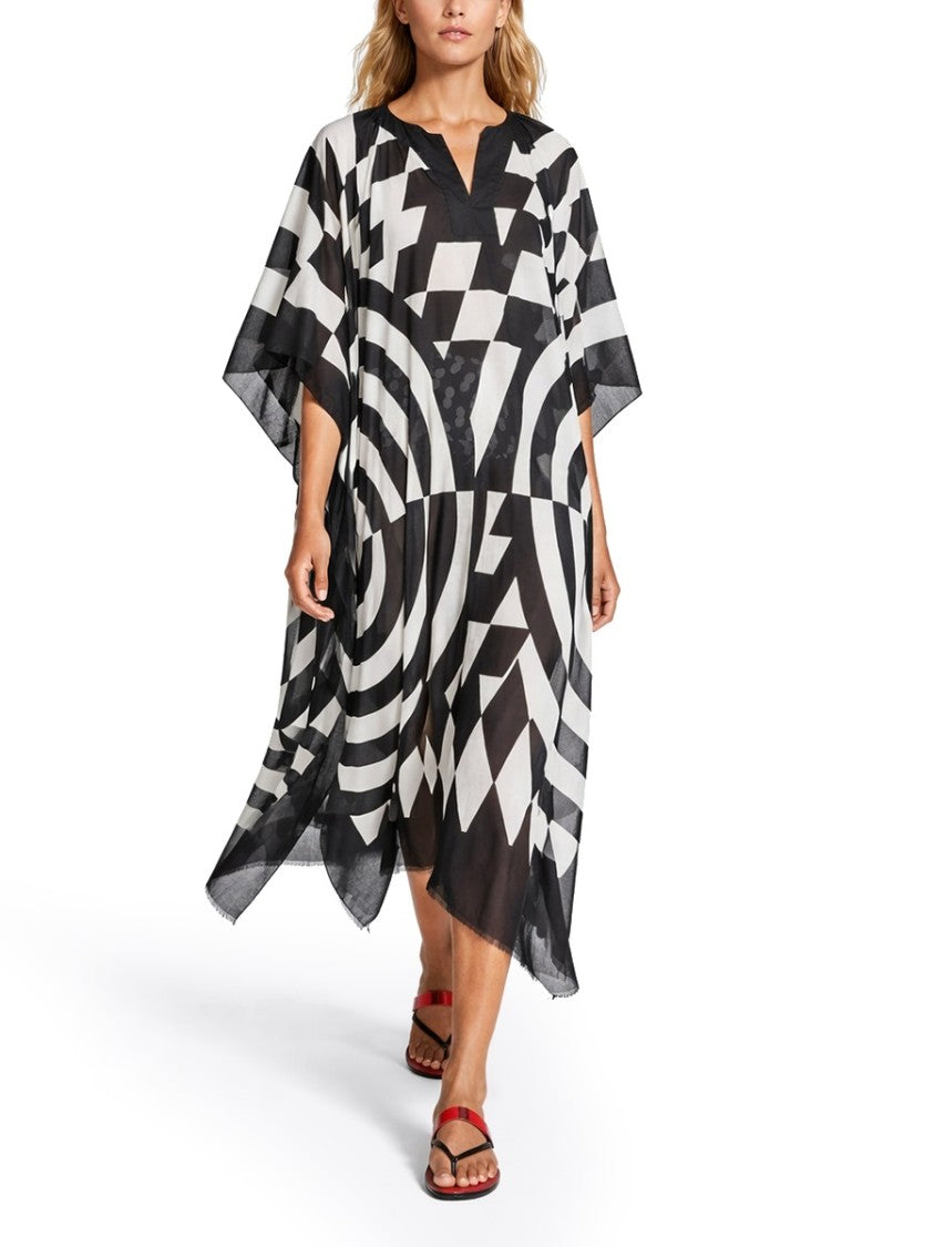 Dries Van Noten Oversized Cotton Geometric Print Caftan