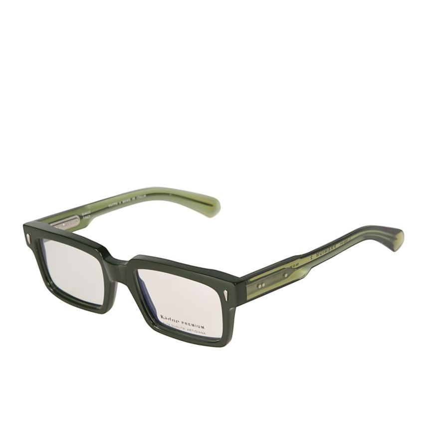 Kador Premium 2 Rectangular Frame Sunglasses With Translucent Green Accents