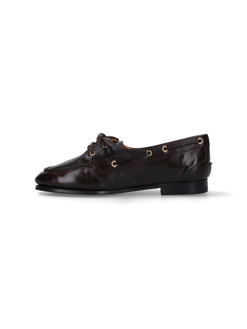 Bally Dark Buffalo Leather Slip-On Loafers