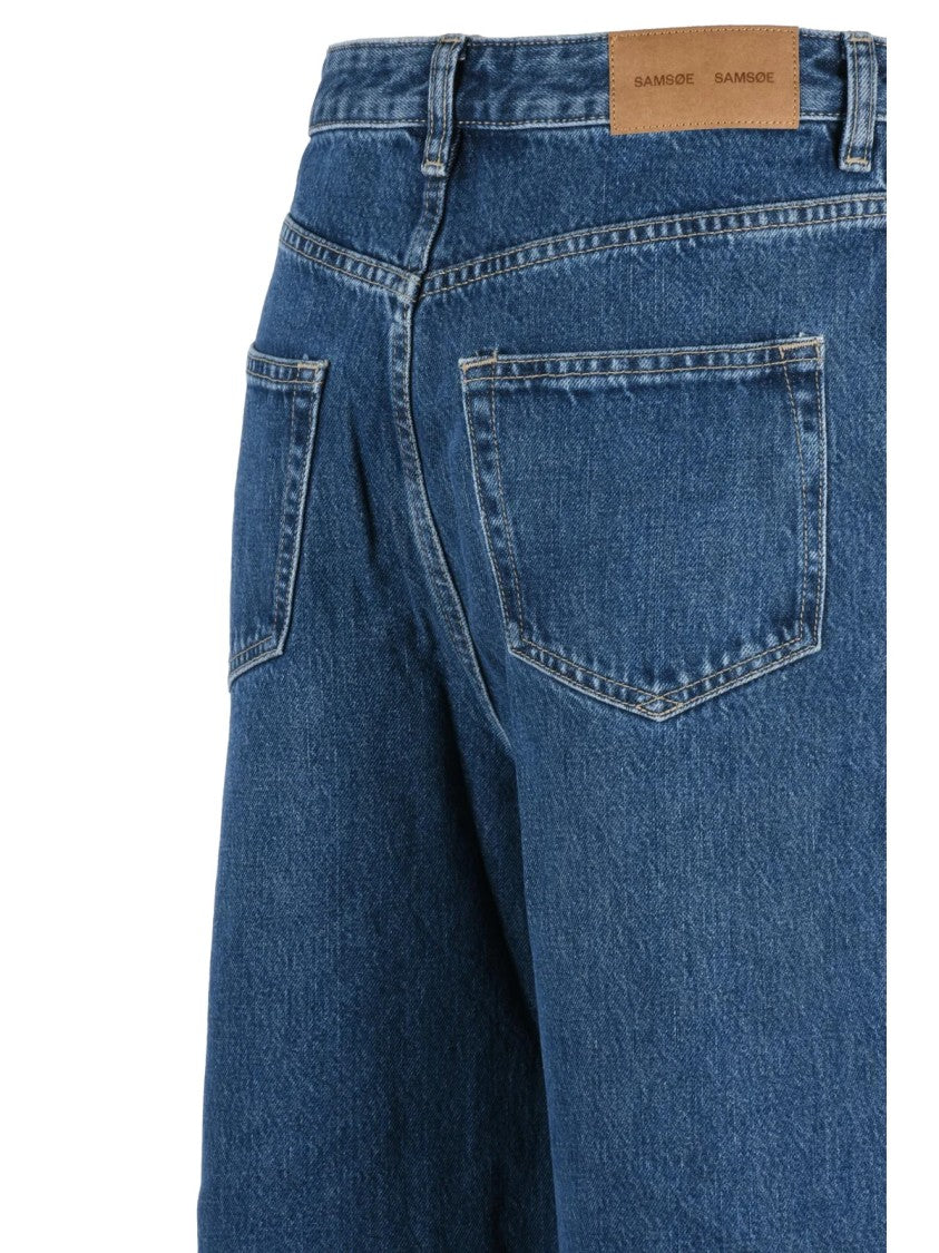 Samsoe Samsoe Wide-Leg High-Waisted Jeans With Classic Five-Pocket Design