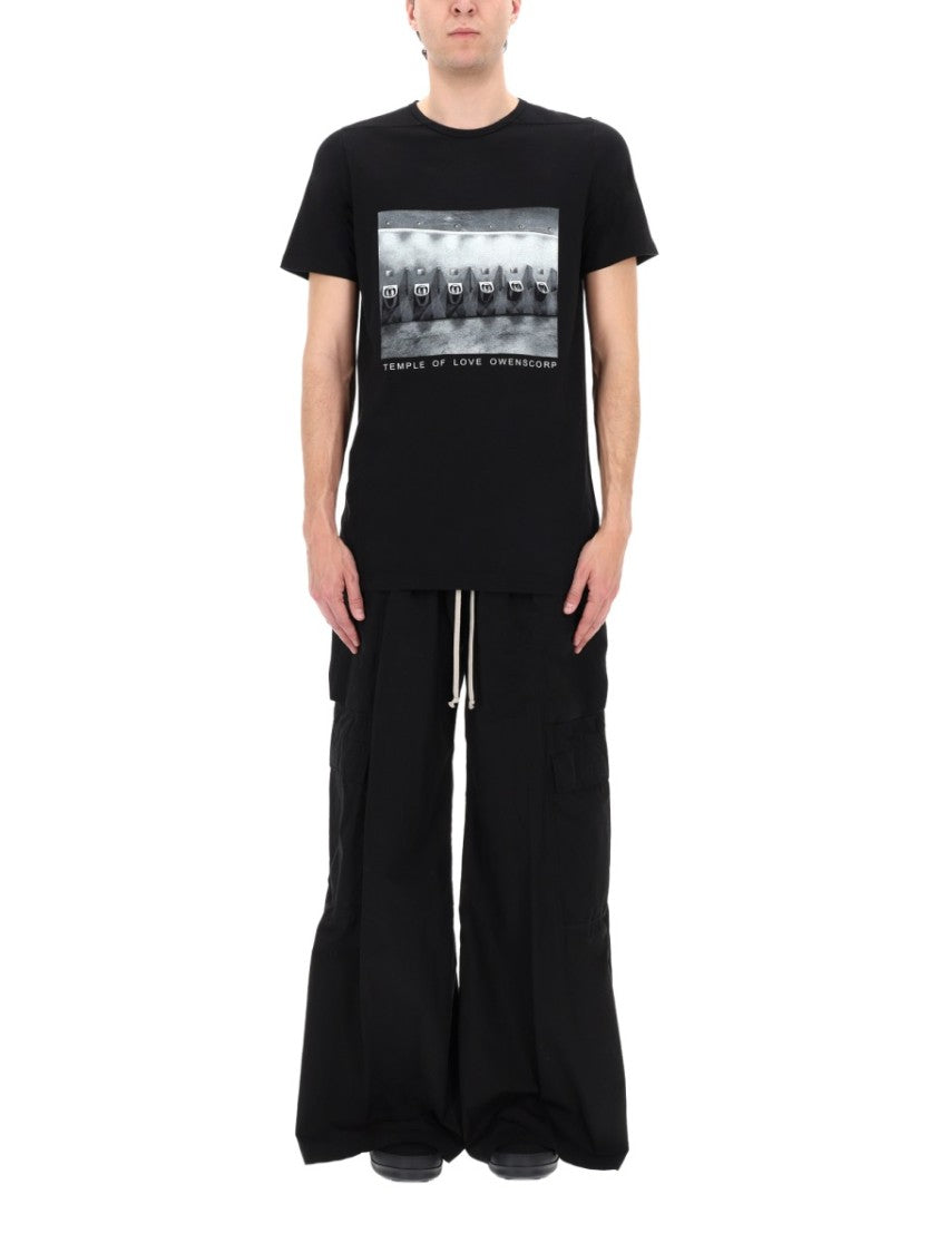 Drkshdw By Rick Owens Black Level T Monochrome Graphic T-Shirt