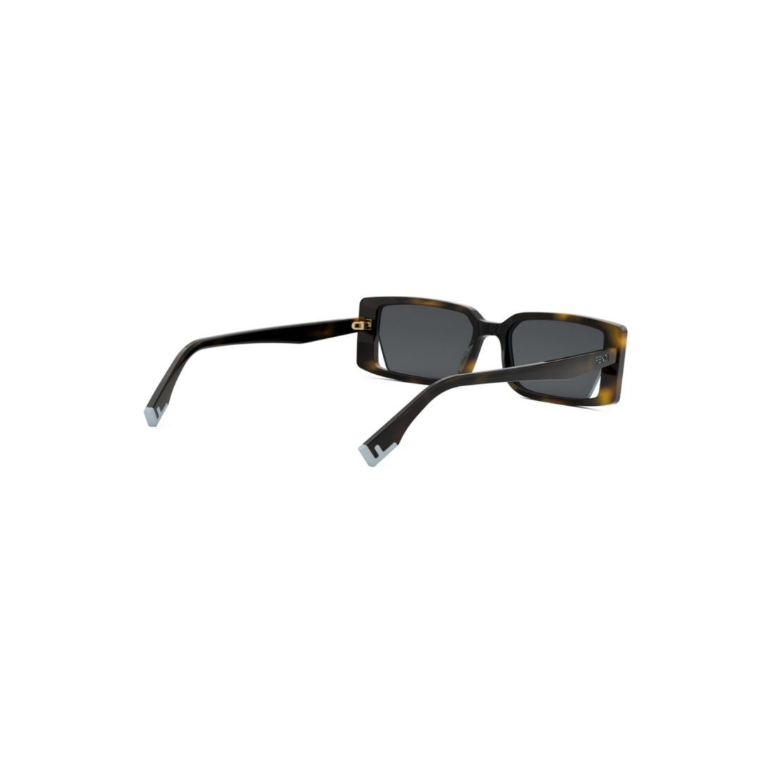 Fendi Fe40164i Rectangular Tortoiseshell Sunglasses