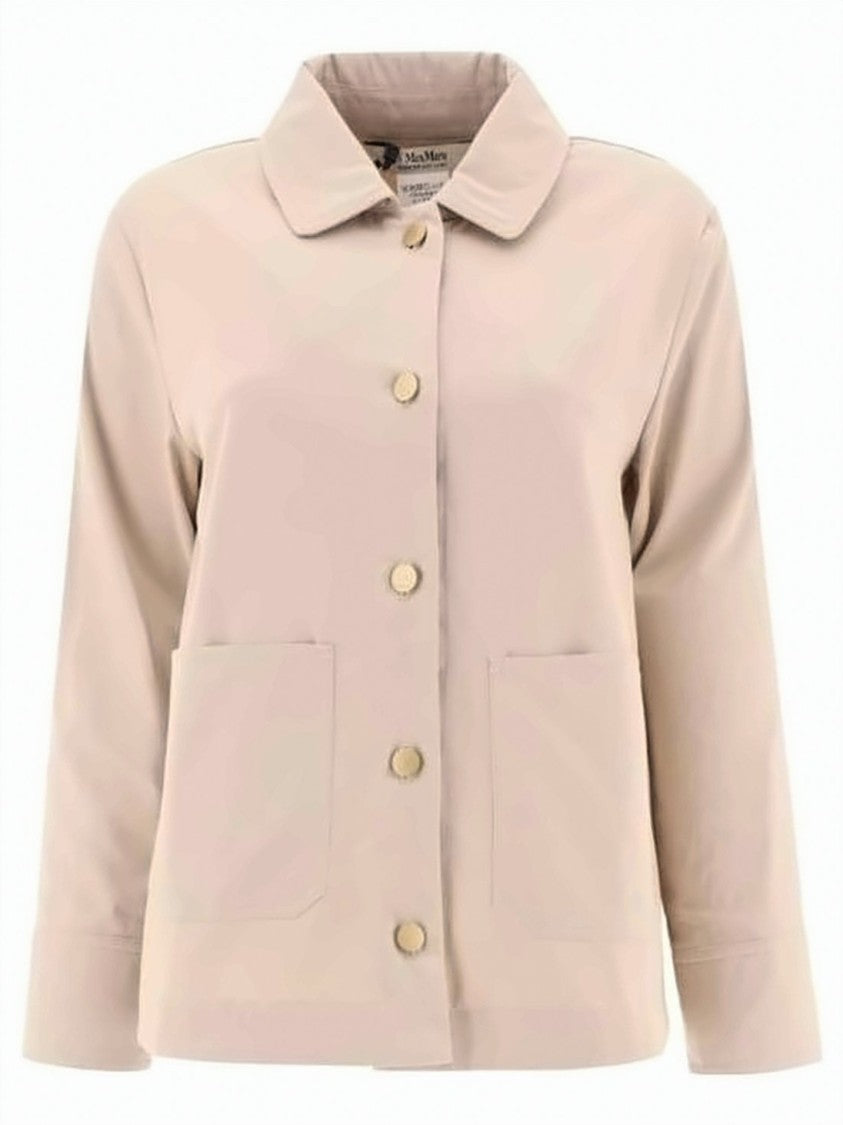 Max Mara Minimalist Cotton Jacket With Classic Collar