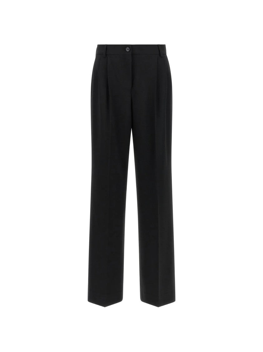 Dolce & Gabbana Stretch Wool Straight-Leg Pants