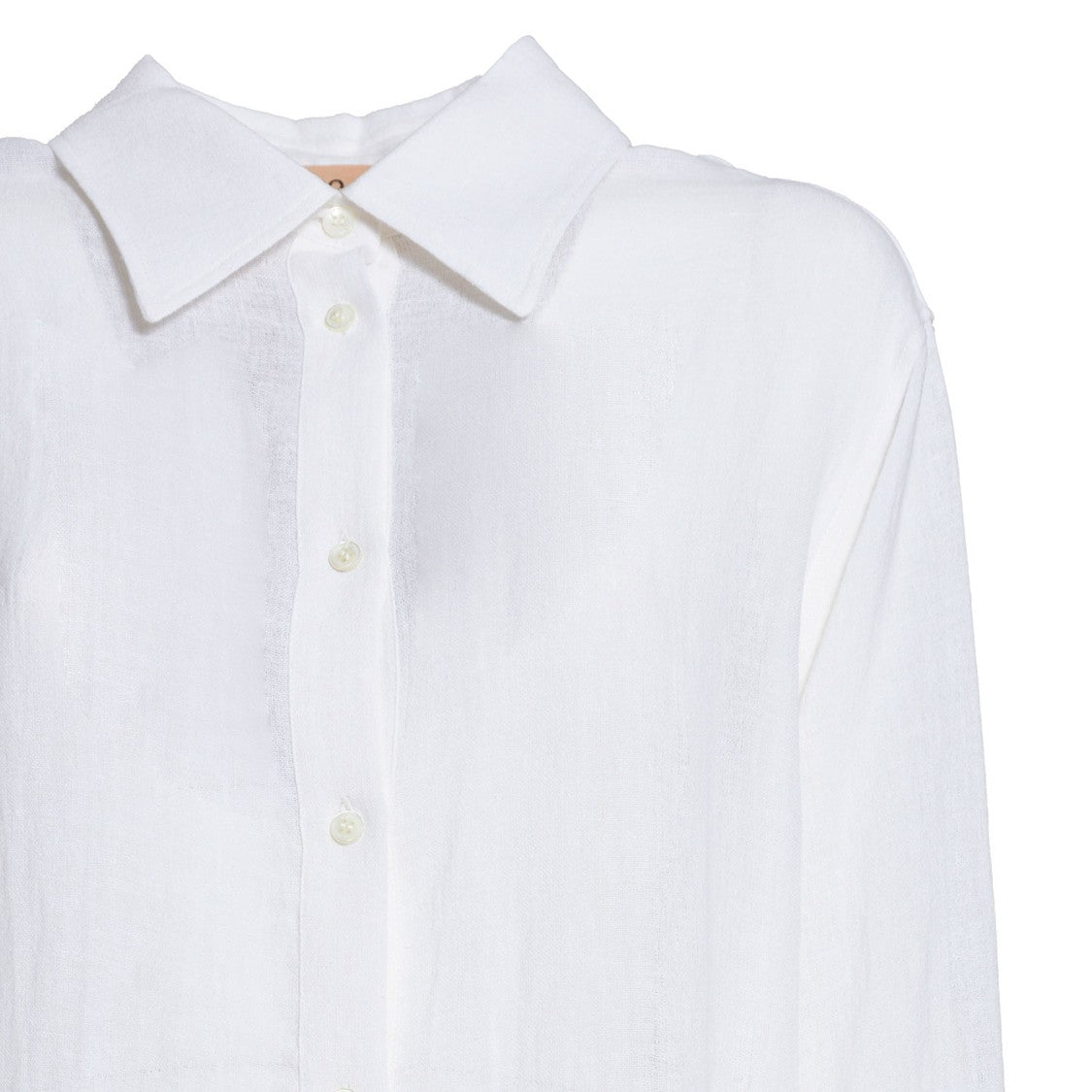 N°21 Oversized White Linen Blend Shirt