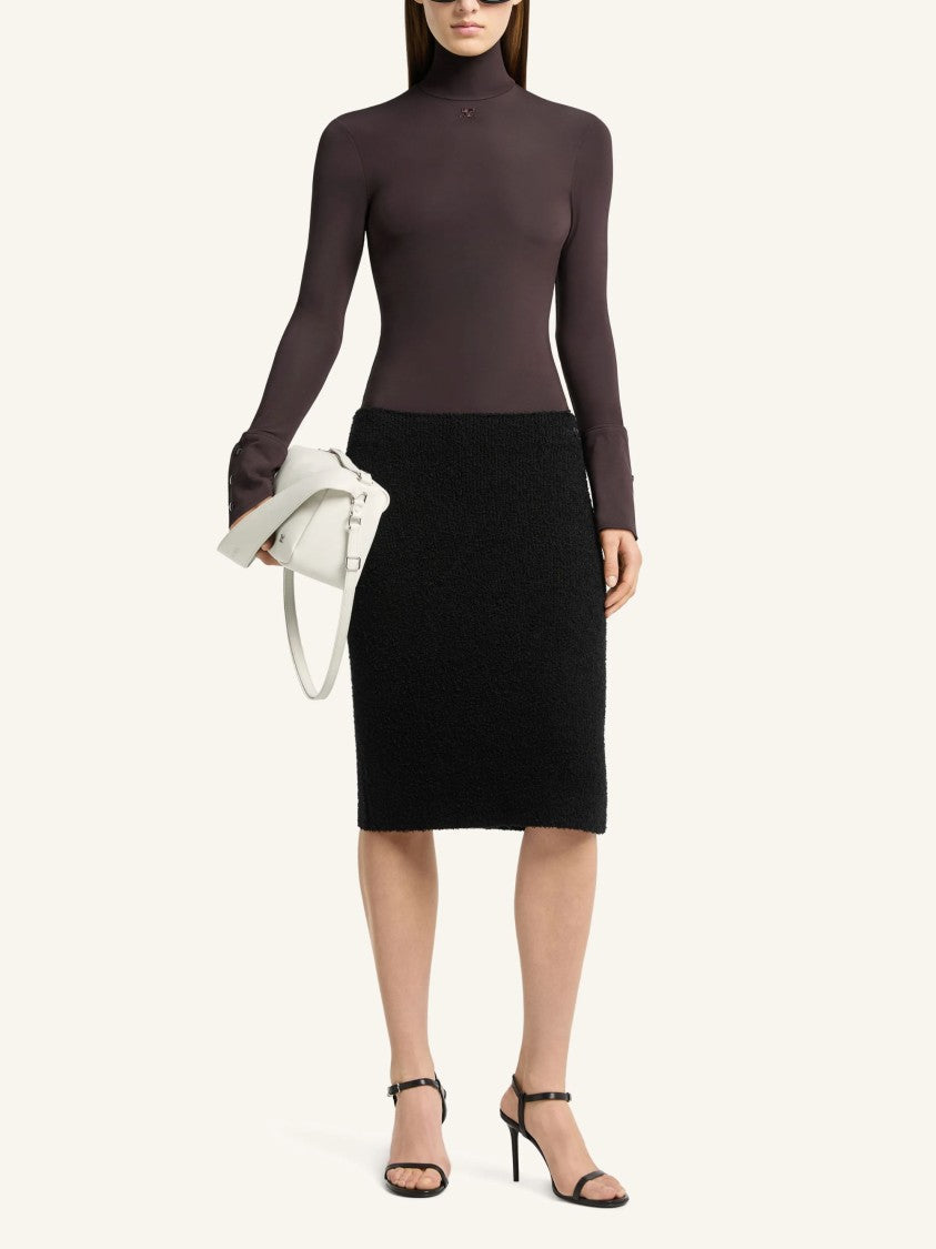 Courrèges Fitted Long-Sleeve High Neck T-Shirt