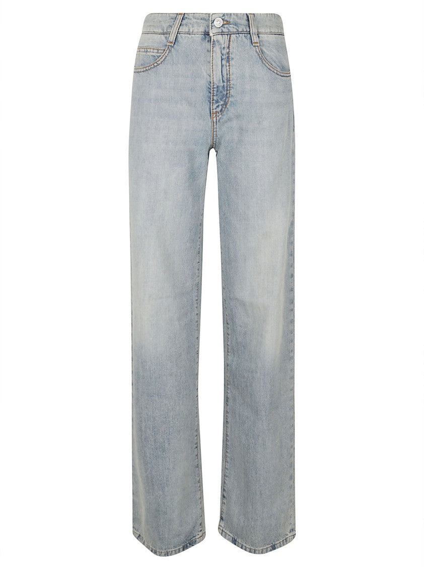 Ermanno Scervino Straight-Leg Denim Jeans With Light Blue Wash